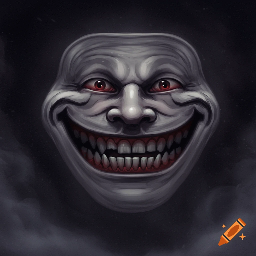 Funny Scary Face Meme created on Craiyon, image size:1024x1024