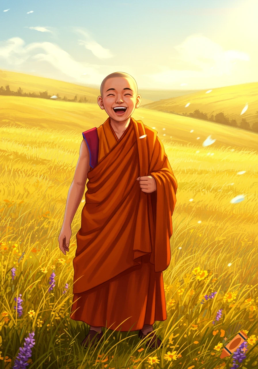 Tibetan Buddhist Monk, Handsome, Young created on Craiyon, image size:896x1280