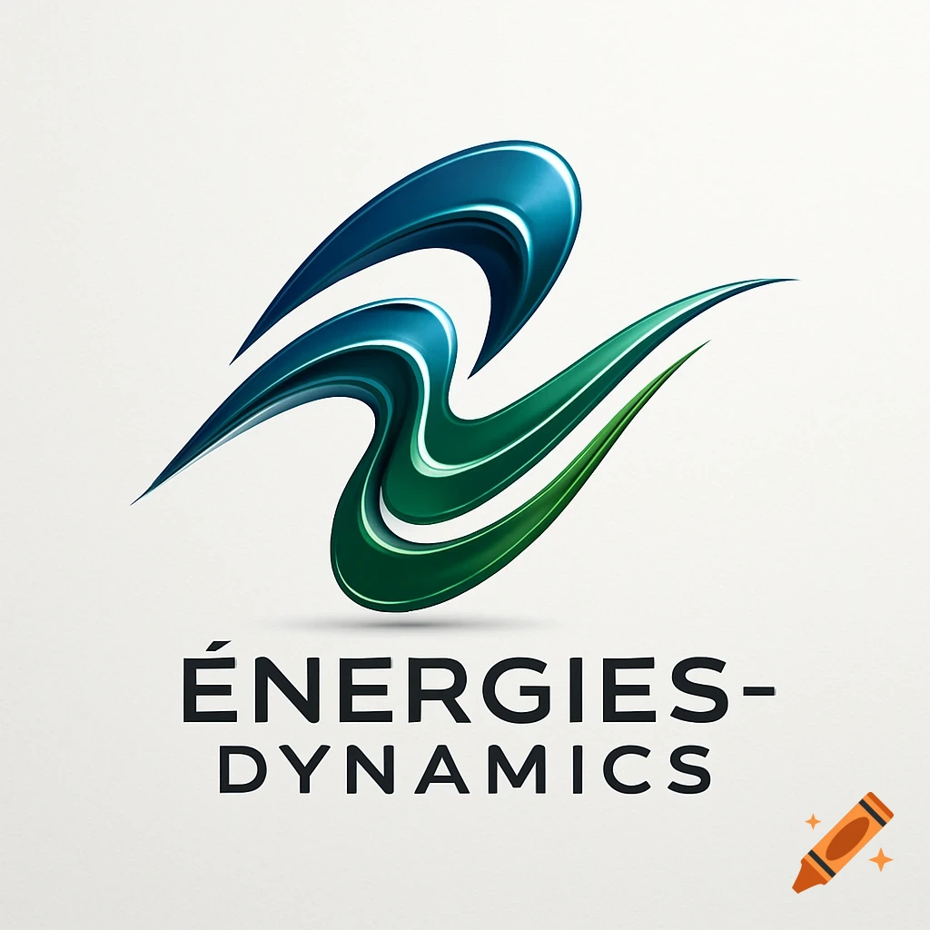 A shiny blue and green abstract logo resembling an 'N' or 'Z' above 'ÉNERGIES- DYNAMICS' text on a white background.