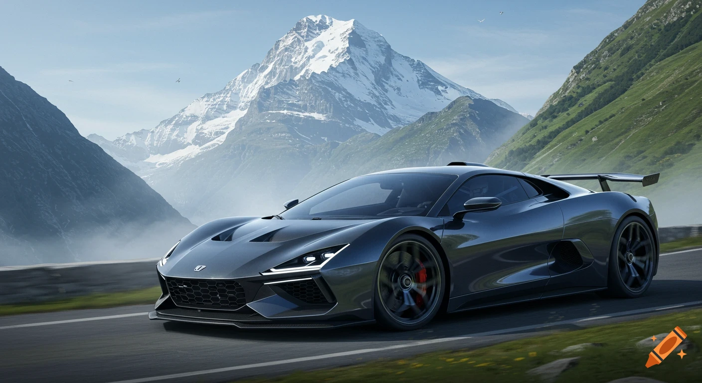 Zenvo St2 Supercar created on Craiyon, image size:1408x768