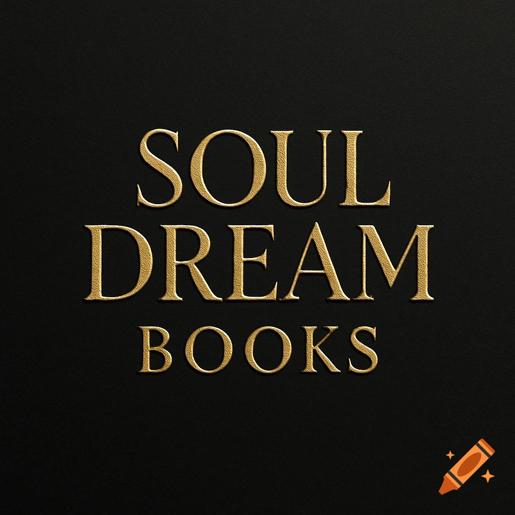 Gold embossed text "SOUL DREAM BOOKS" on a textured black background.