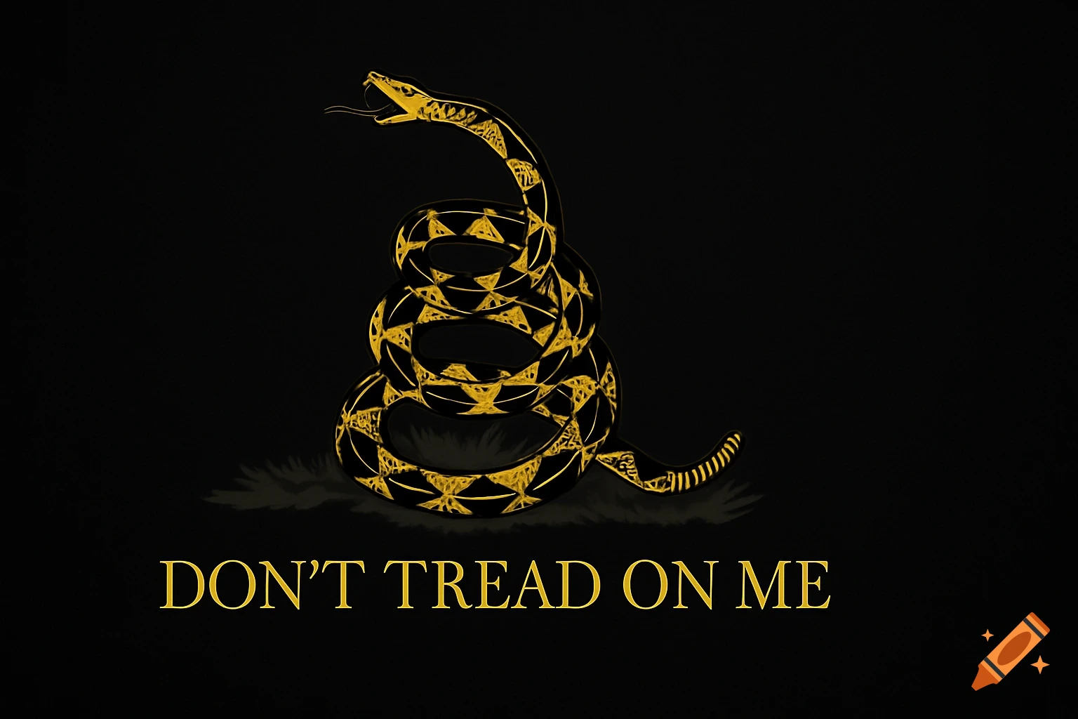 A stylized Gadsden flag logo with a coiled rattlesnake and the text 'DON'T TREAD ON ME' on a black background.