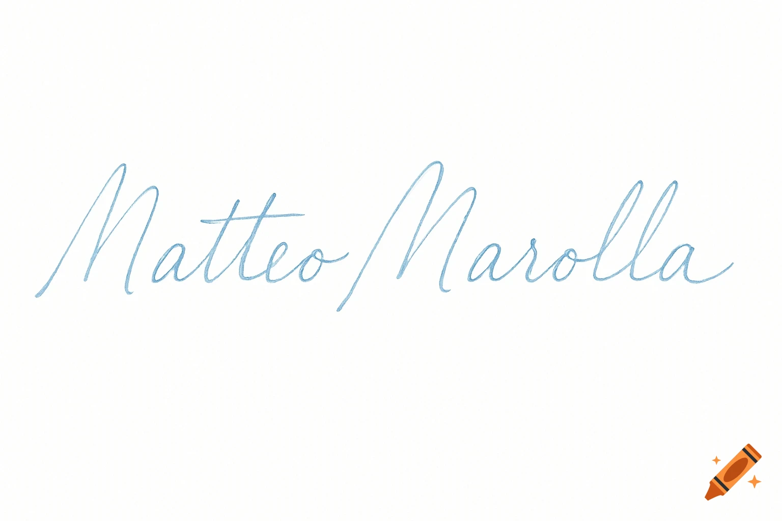 Light blue handwritten signature 'Matteo Marolla' on a white background, with slight smudge and uneven strokes.