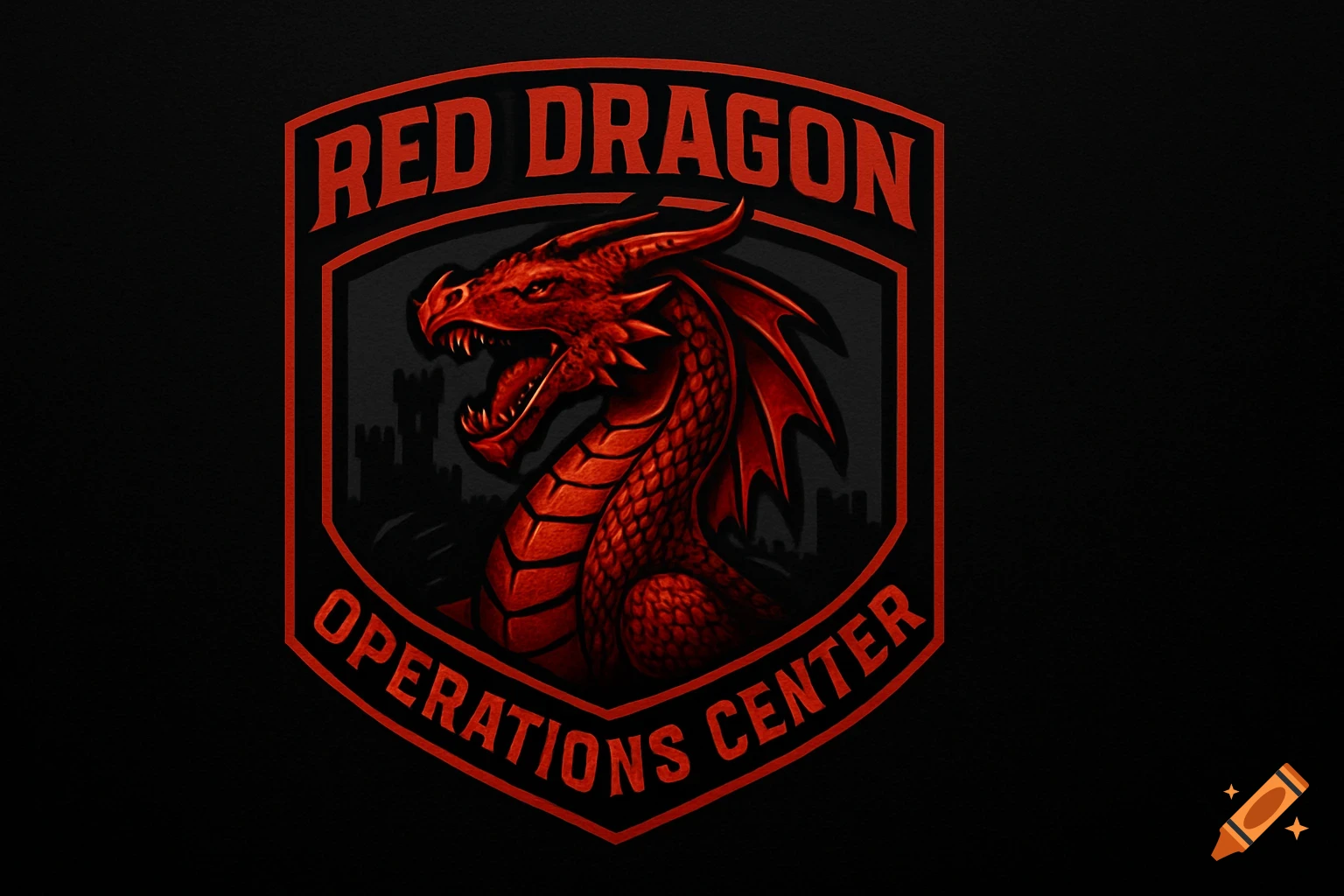 Red dragon logo with a black and red shield, featuring the words 'Red Dragon Operations Center'.