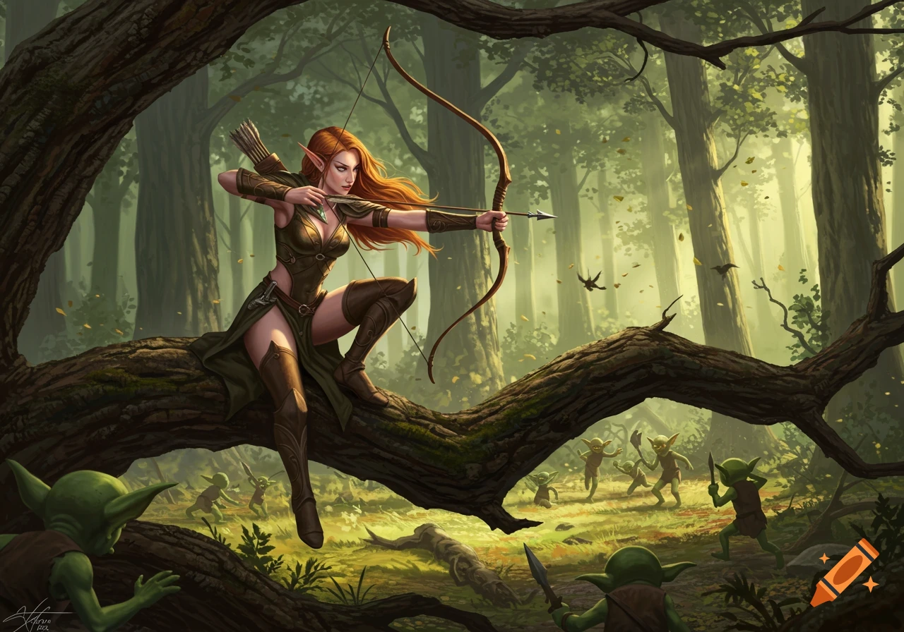 Girl Archers created on Craiyon, image size:1280x896