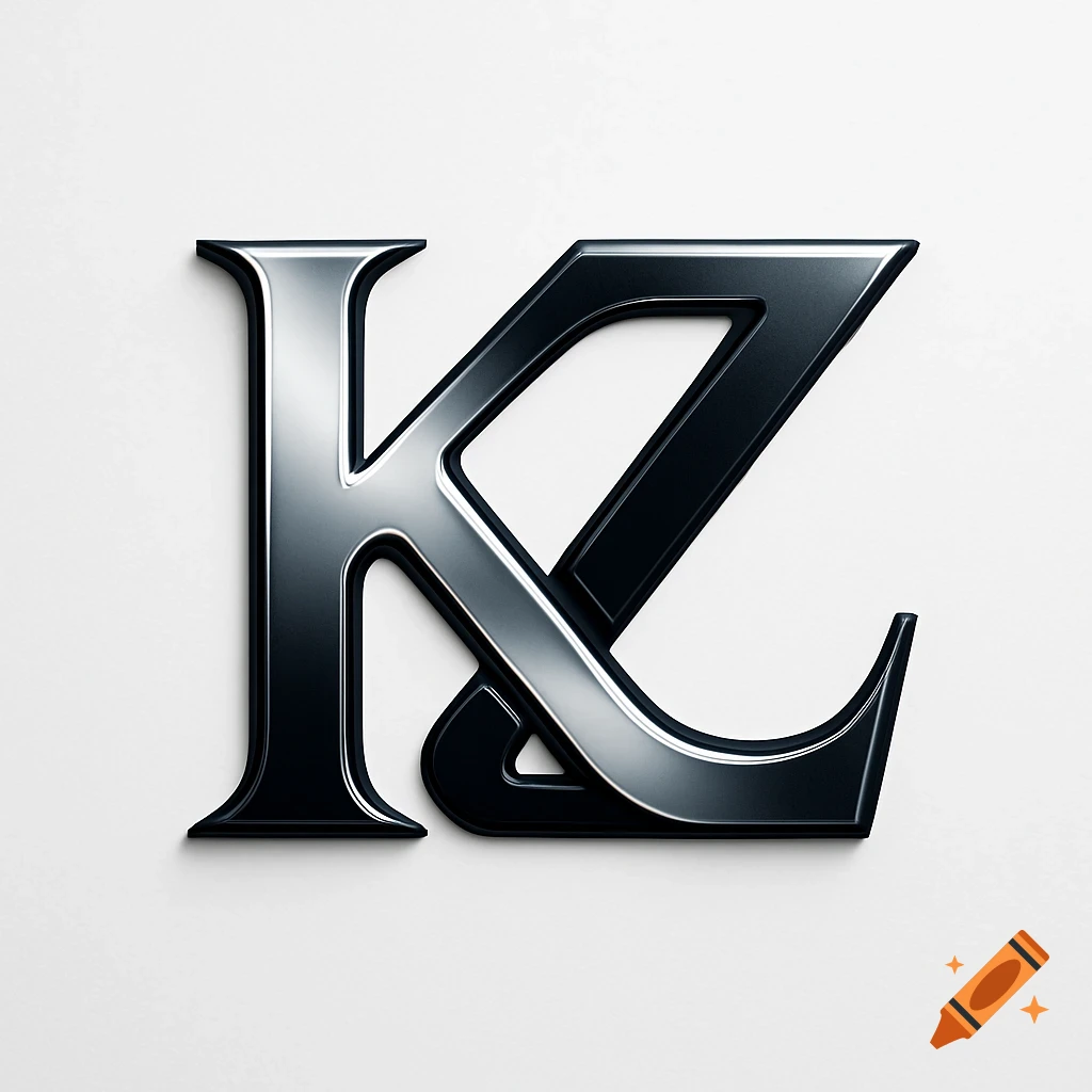 Sleek 3D metallic logo featuring the intertwined letters K and Z on a white background.