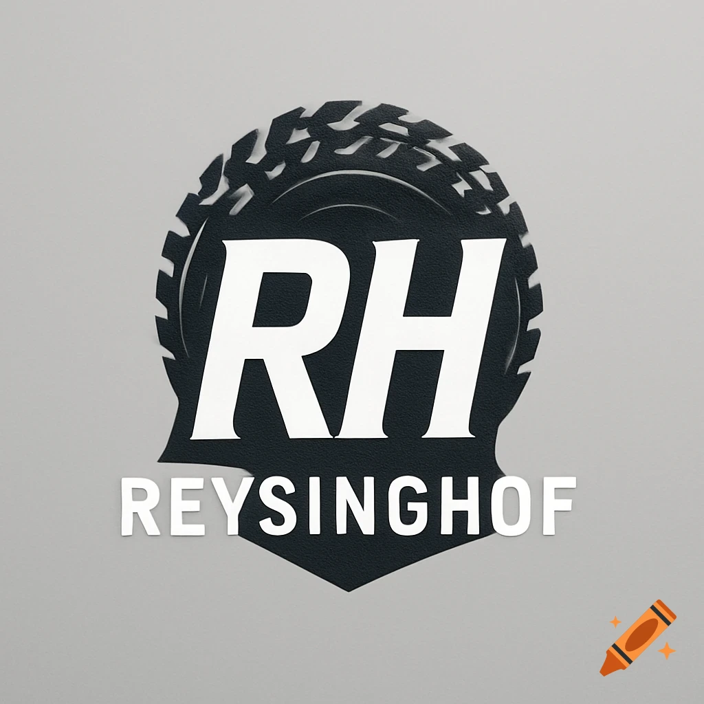 A black and white logo featuring the letters "RH" prominently, set against a background of a tire tread pattern. Below, the word "REYSINGHOF" is displayed.