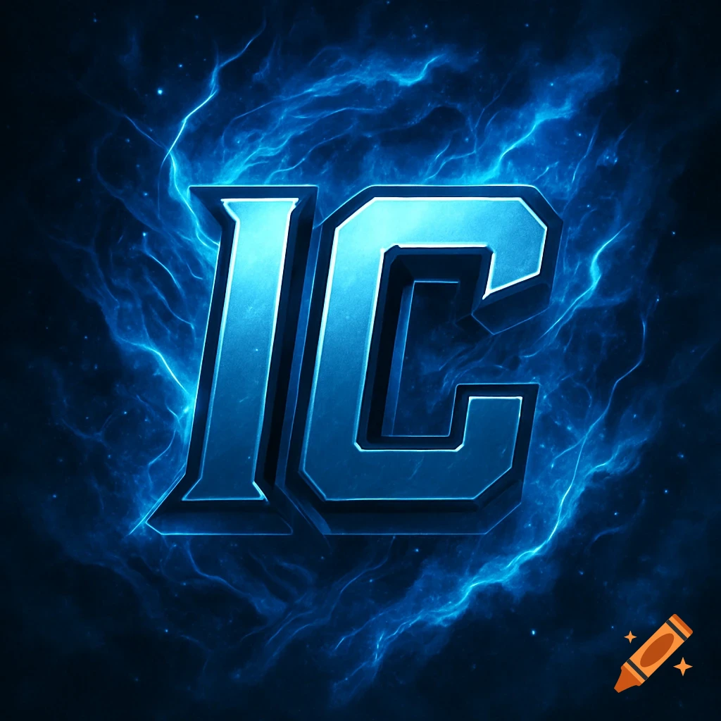 A stylized, metallic blue 'IC' logo with glowing blue energy around it on a dark background.
