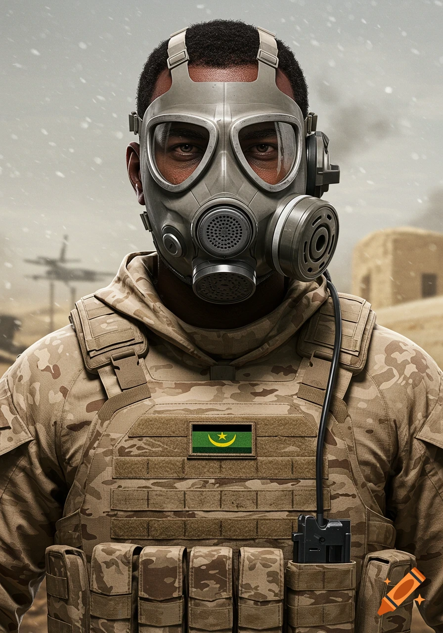 Soldier in Armored Hazmat Suit created on Craiyon, image size:896x1280