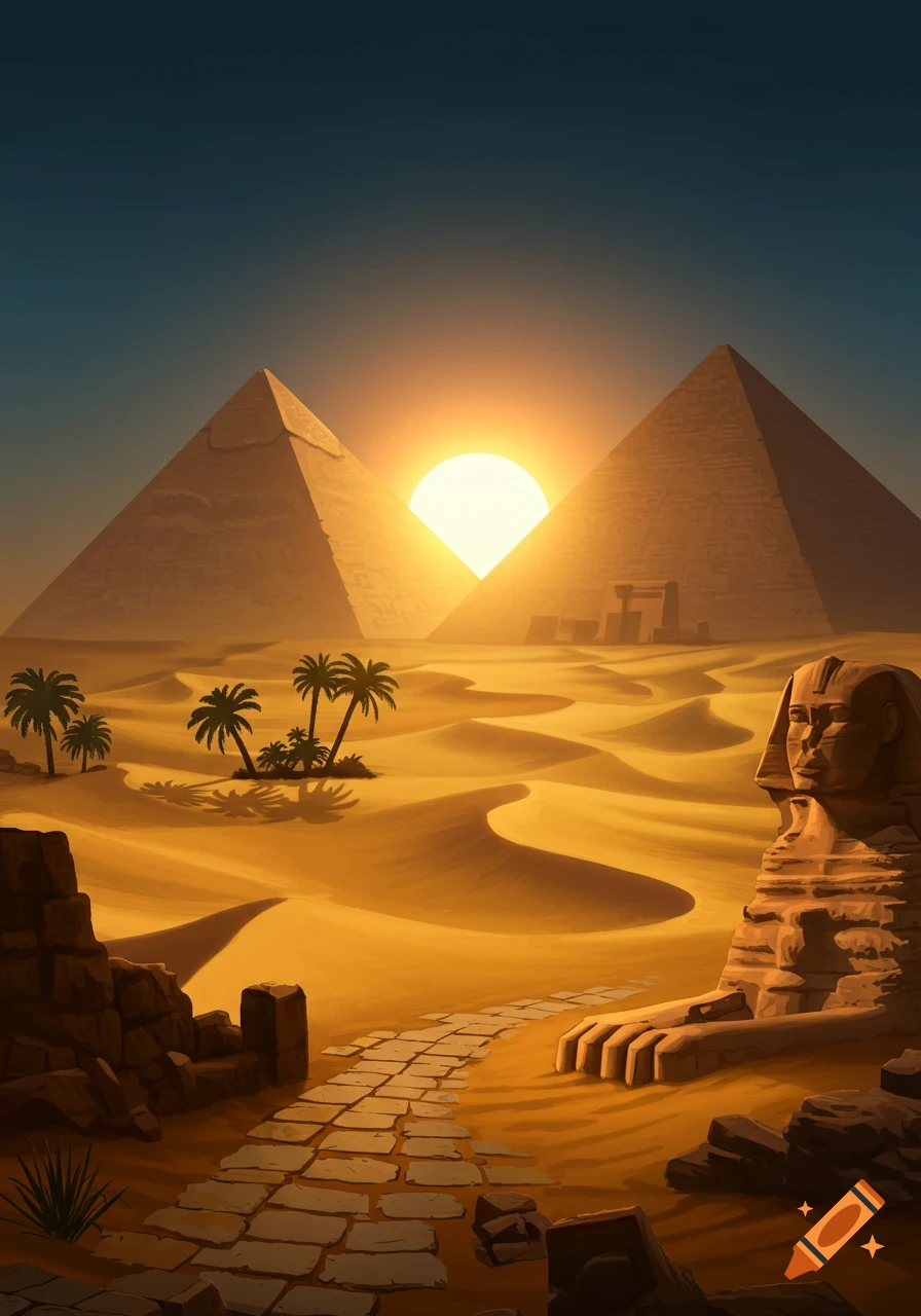 A glowing ankh symbol floats above a pedestal in an ancient Egyptian  temple, stylized. on Craiyon, image size:896x1280