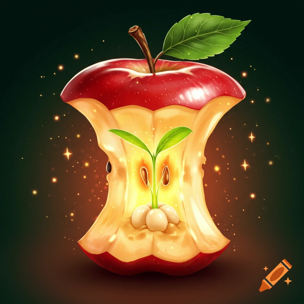 Anime Style Golden Delicious Apple created on Craiyon
