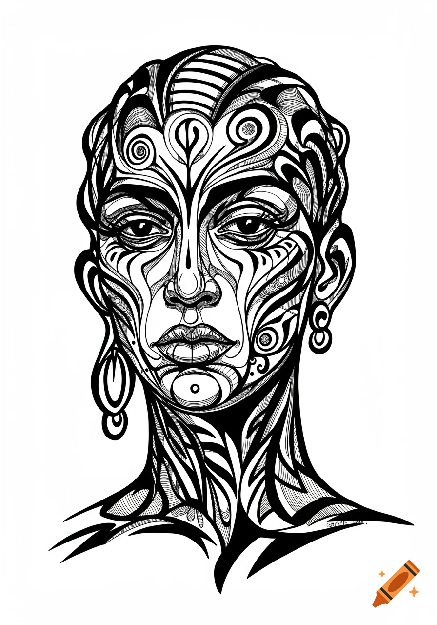 Colorful Tattoo Design of Gaia Statue created on Craiyon, image size:896x1280