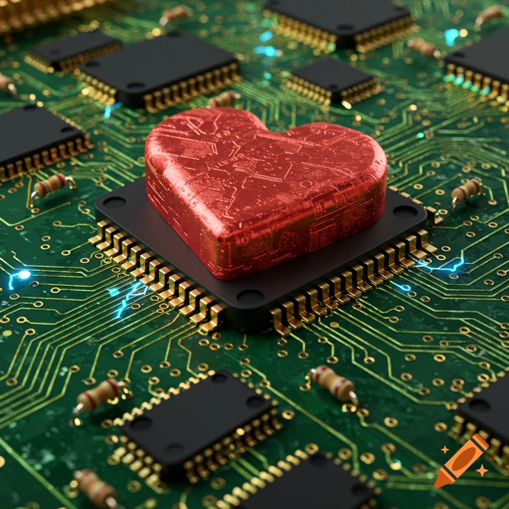 Frozen Microchip in a Computer created on Craiyon, image size:1024x1024