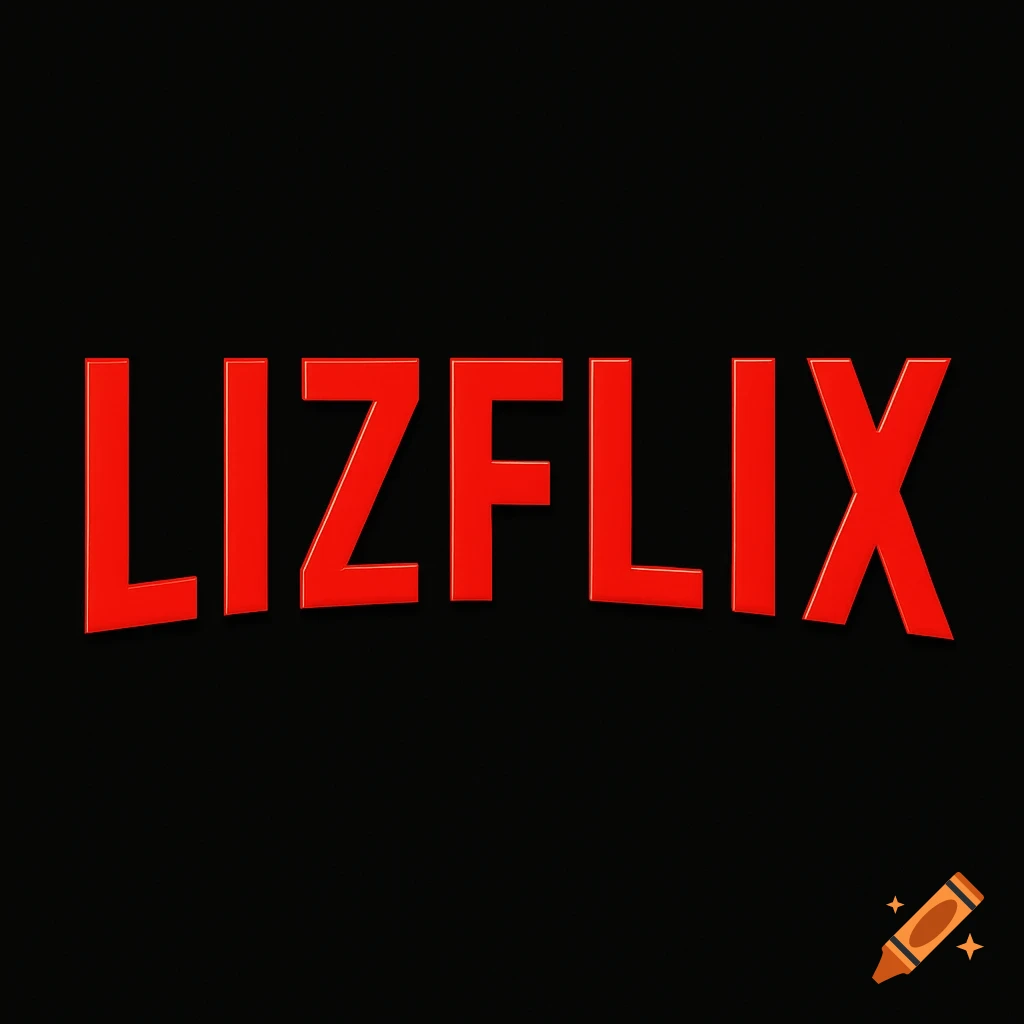 Red 'LIZFLIX' logo against a black background, styled similarly to the Netflix logo.