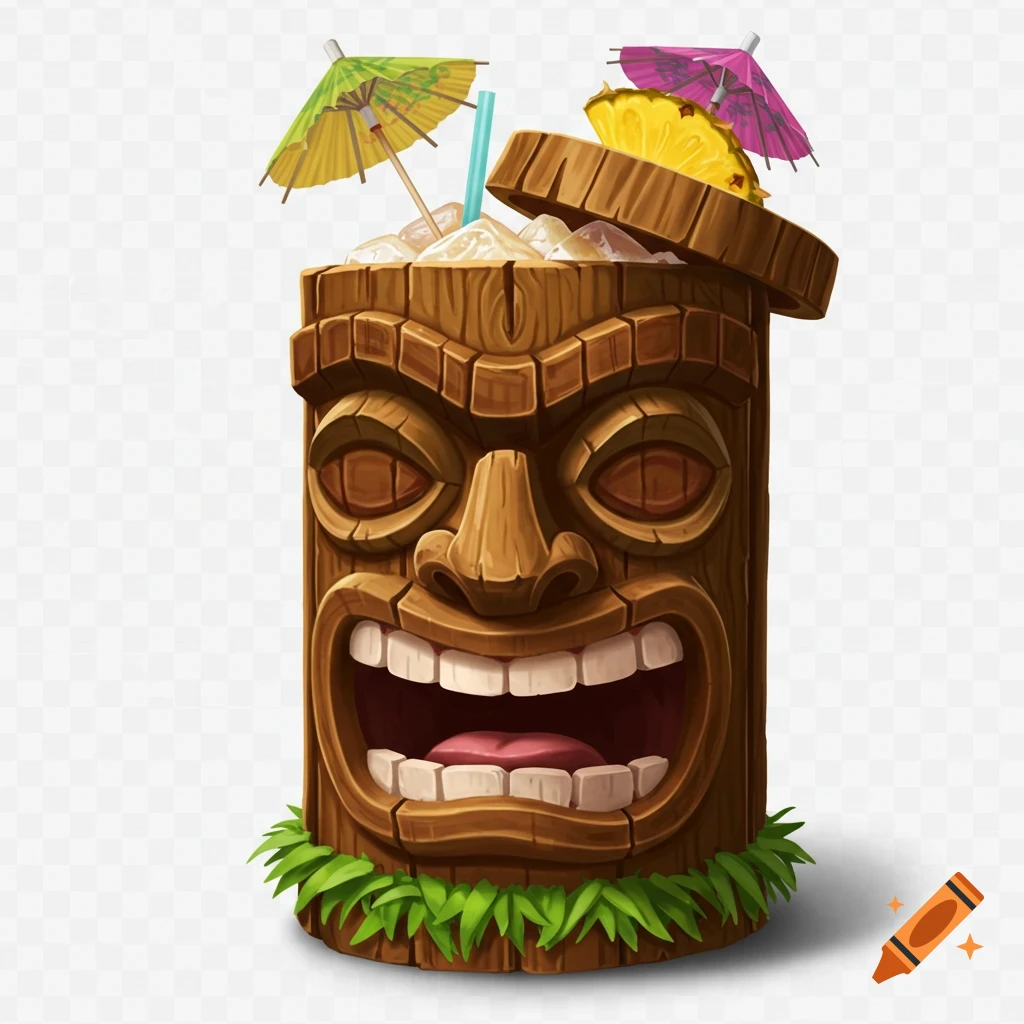 Happy Tiki Cup created on Craiyon, image size:1024x1024