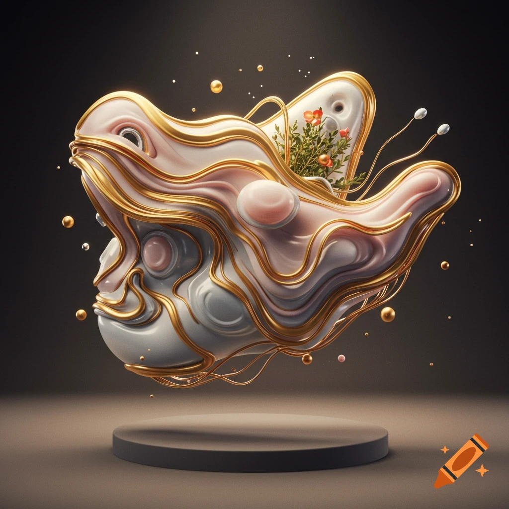 Creative Christmas tree made of white spiral bound ducting hose on Craiyon, image size:1024x1024