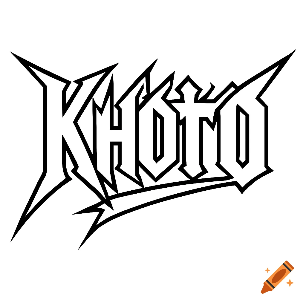 Black and white death metal style logo for Kh rst r kh ötö with sharp, aggressive letters and a lower underline.