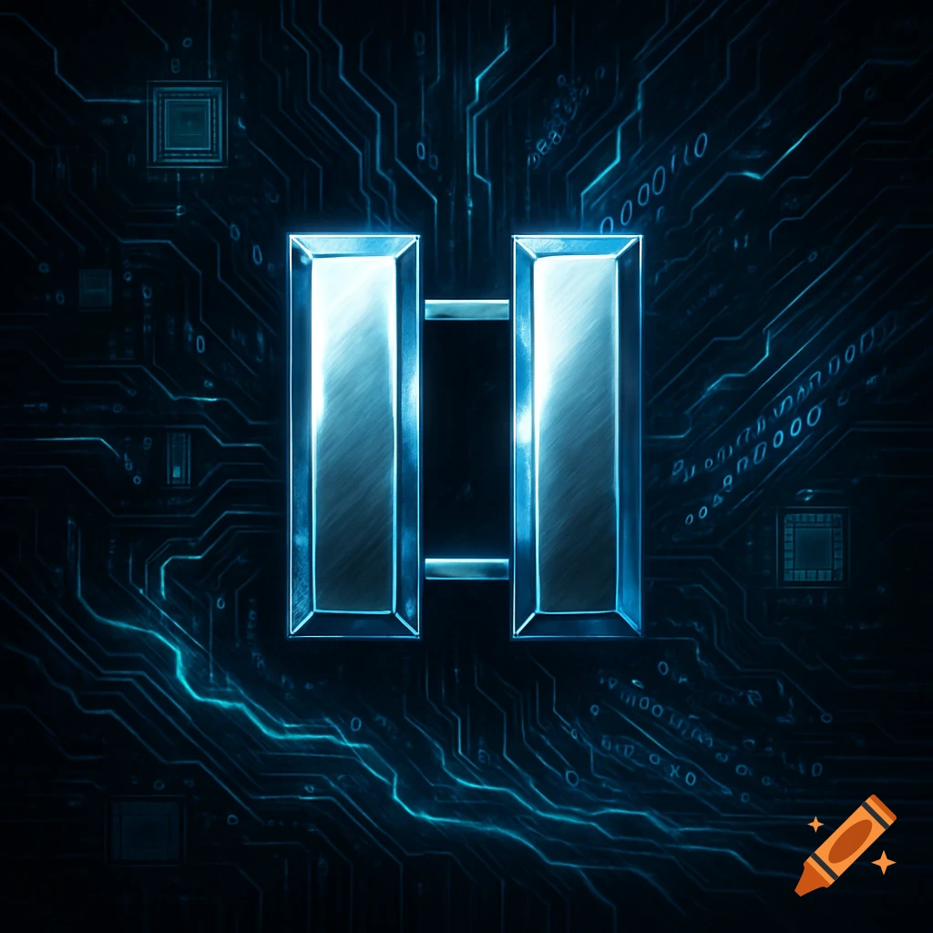 Shiny, metallic U.S. Army Captain rank insignia against a dark, glowing blue cybernetic circuit board background.