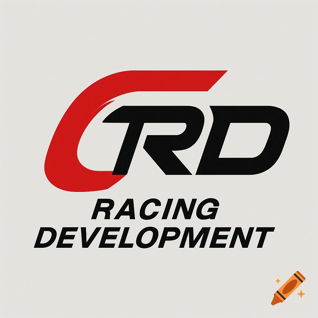 A sleek logo featuring stylized red and black letters 'CRD' above the words 'RACING DEVELOPMENT' on a light grey background.