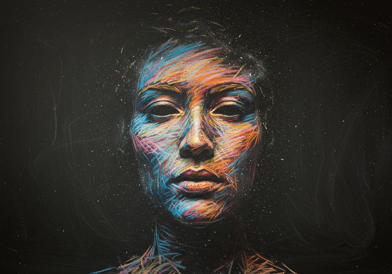 Chalk art creado en Craiyon