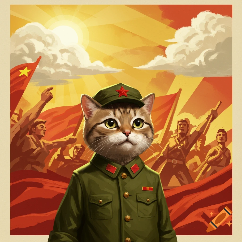 If the Vietnam War Was Fought by Cats on Mars created on Craiyon, image size:1024x1024