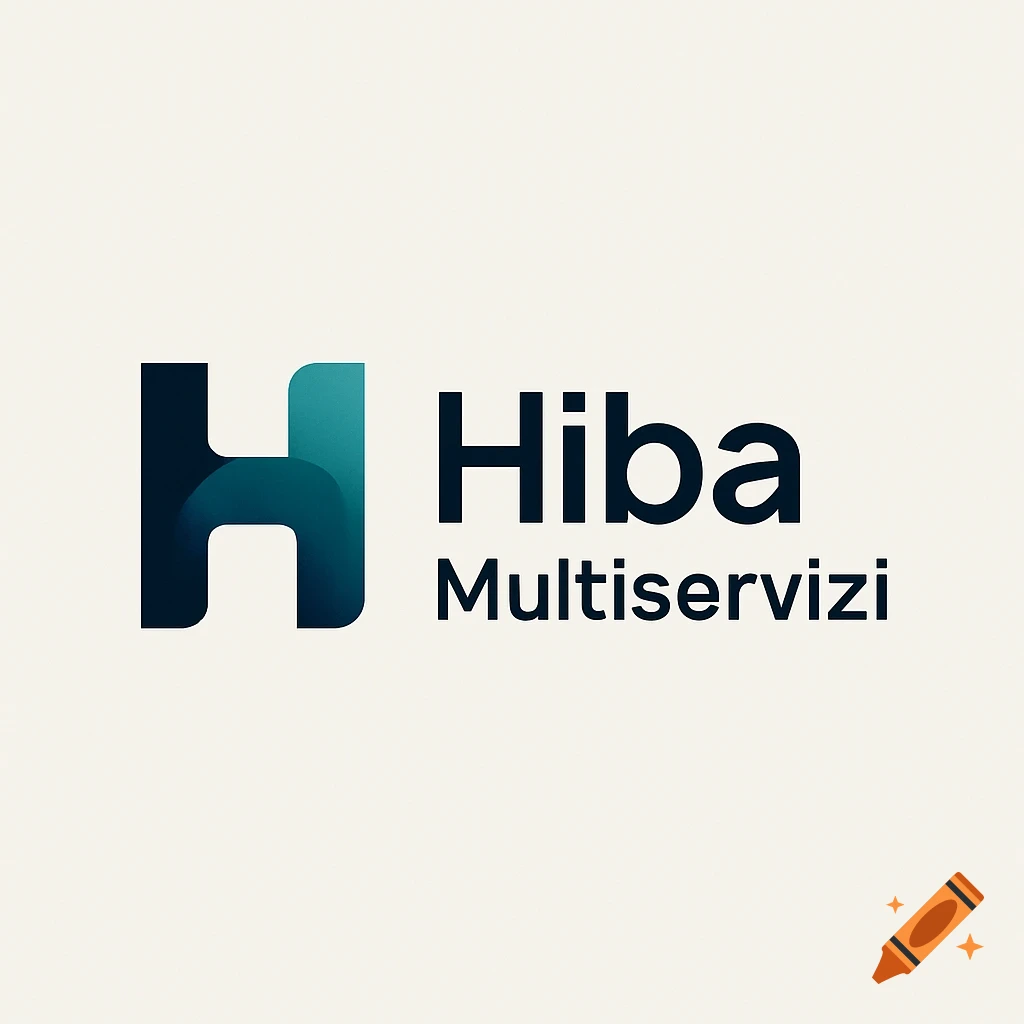 Modern corporate logo featuring a stylized blue 'H' symbol next to the words 'Hiba Multiservizi' in dark text.
