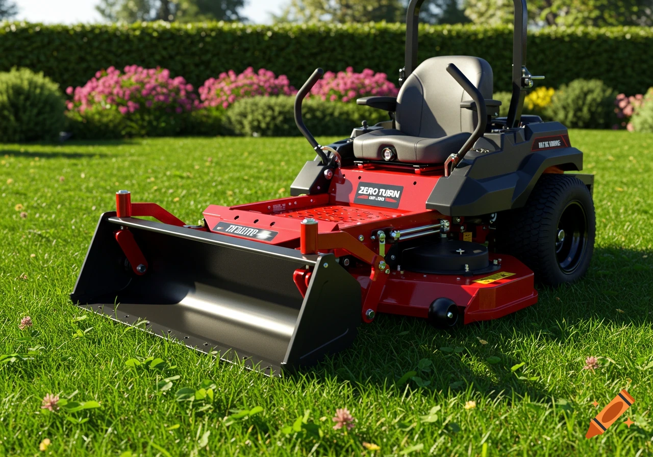 A large yellow and grey tracked robotic lawnmower with 'PRIME TURF ...