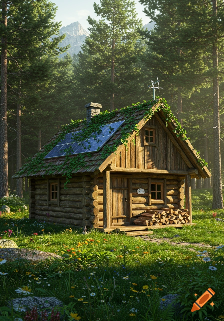 Simple Wooden Houses created on Craiyon, image size:896x1280