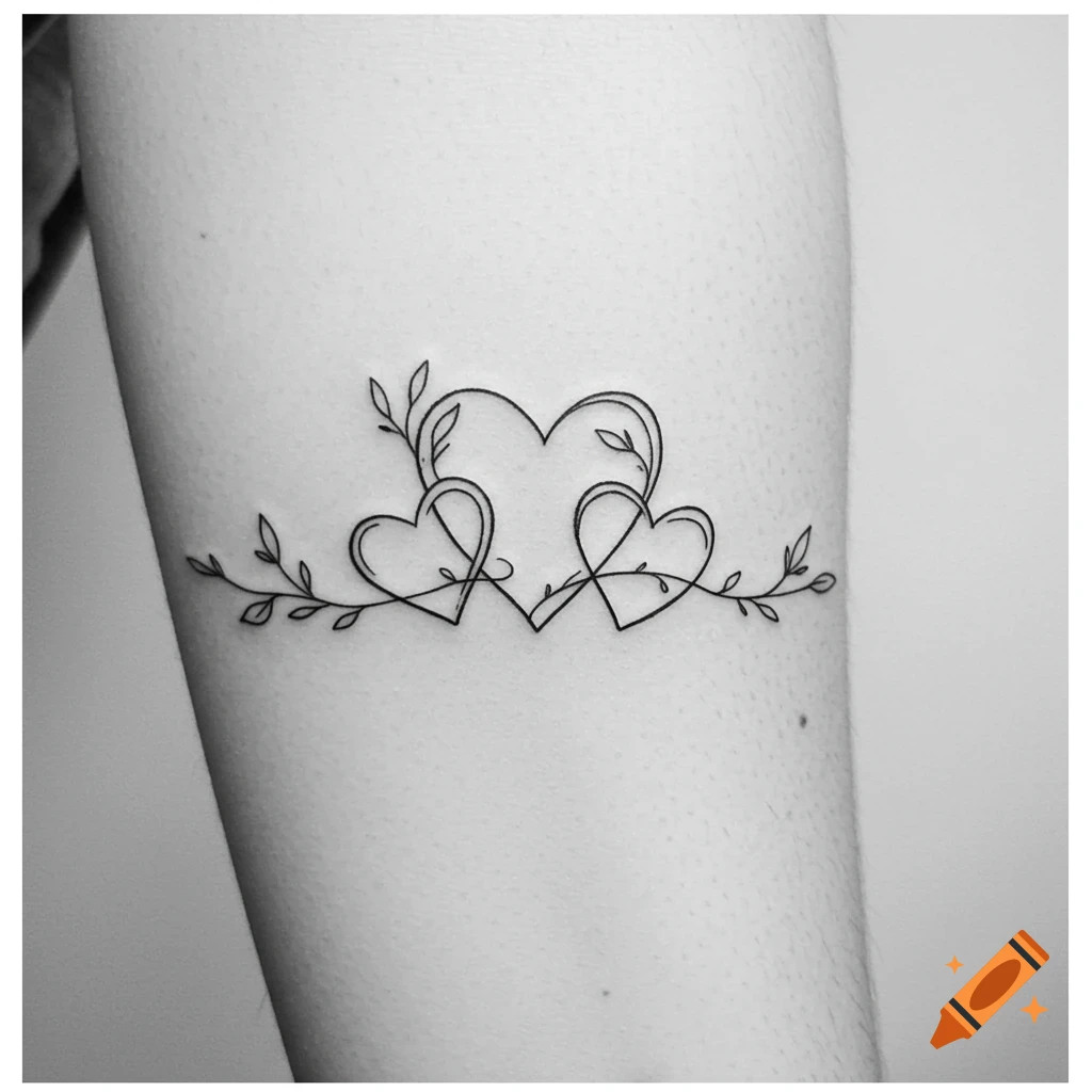 Heart Infinity Sign Tattoo created on Craiyon, image size:1024x1024