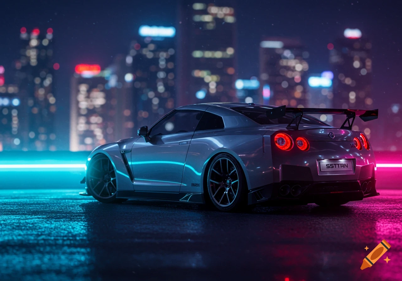Car Gtr Background created on Craiyon, image size:1280x896