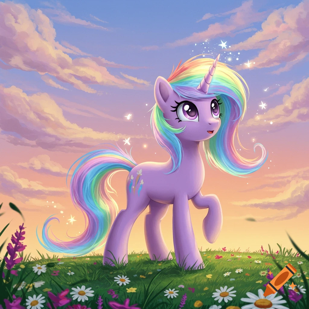 Twilight+sparkle+unicorn created on Craiyon