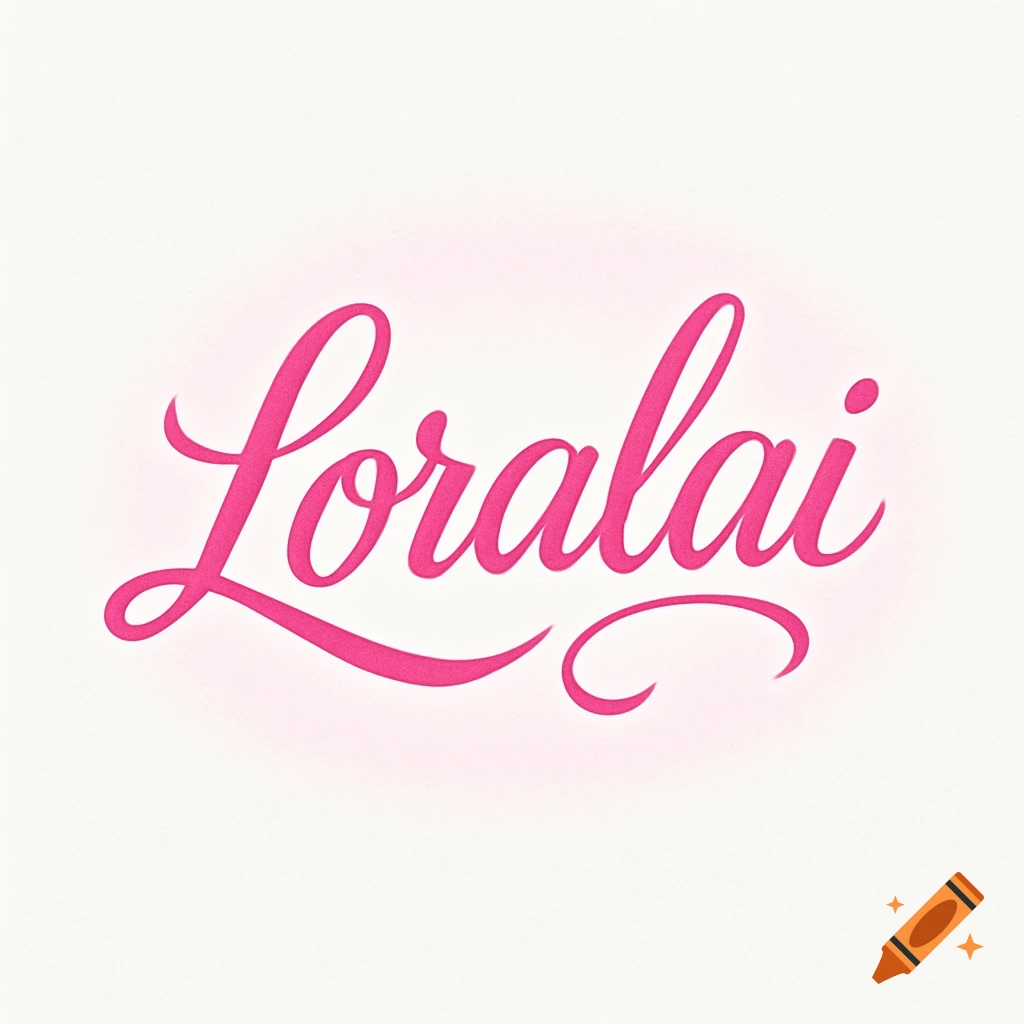 Pink cursive logo text 'Loralai' on a white background.