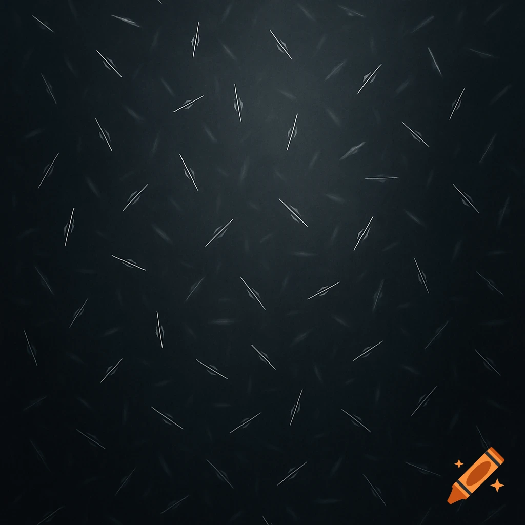 An abstract pattern of numerous short, white, randomly oriented lines on a dark, gradient background.