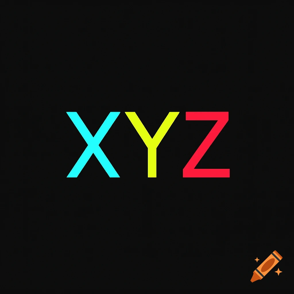Minimalist logo with a cyan 'X', lime yellow 'Y', and crimson 'Z' on a black background.