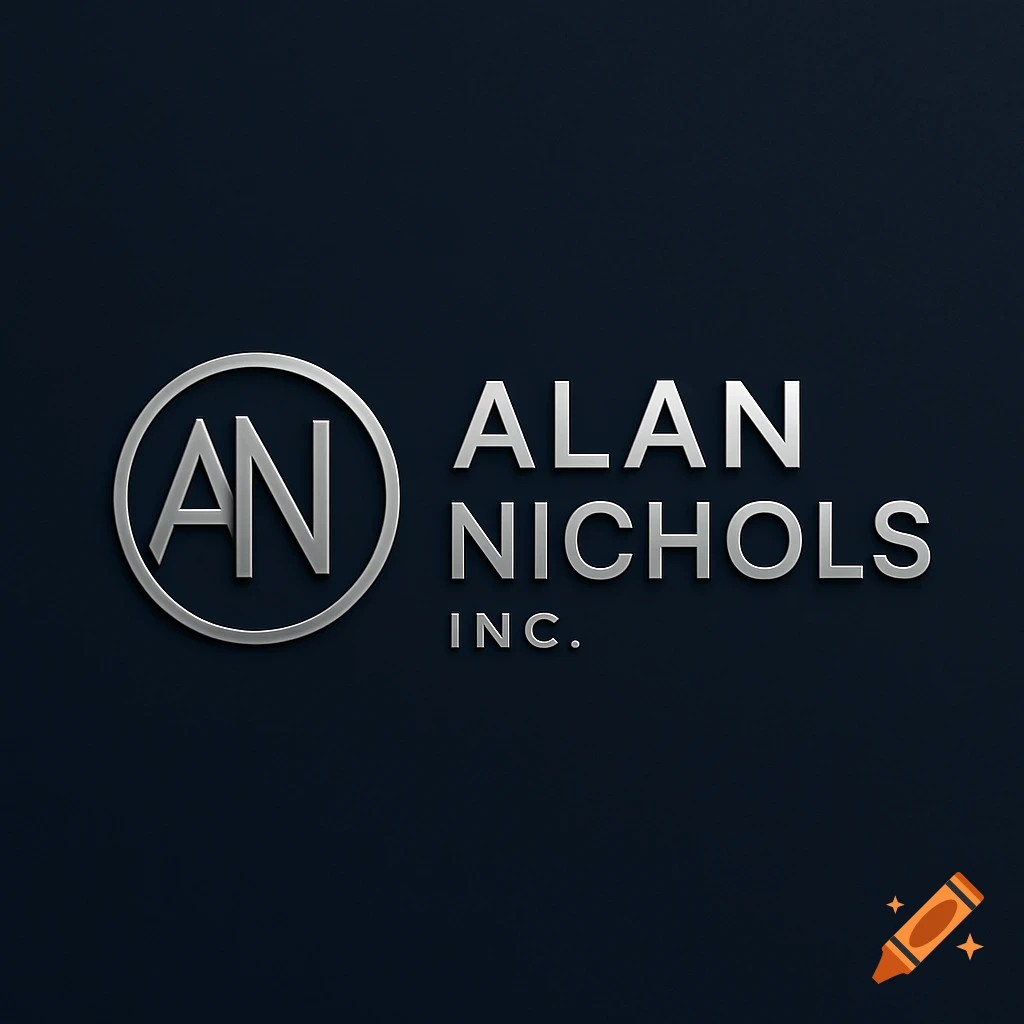 Metallic silver logo for Alan Nichols Inc. with 'AN' monogram inside a circle.