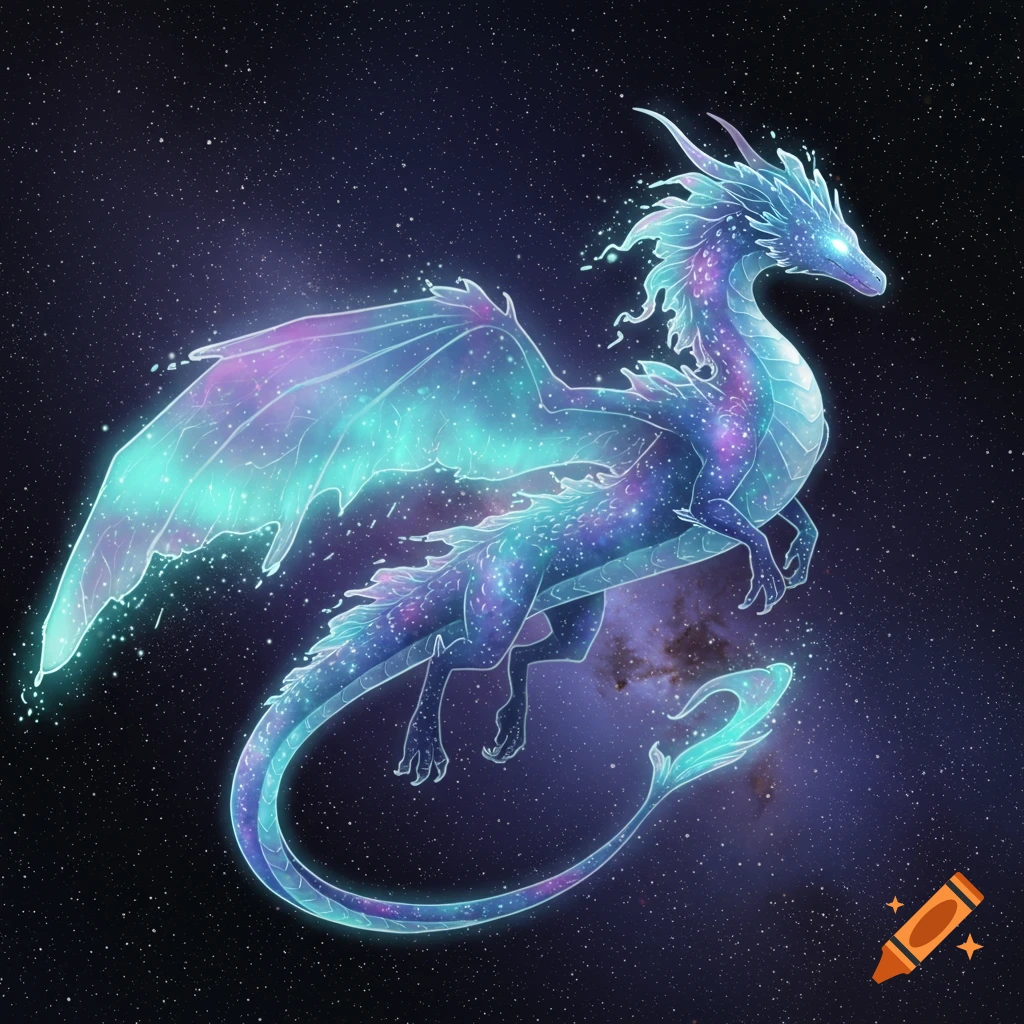 Opal Dragon created on Craiyon