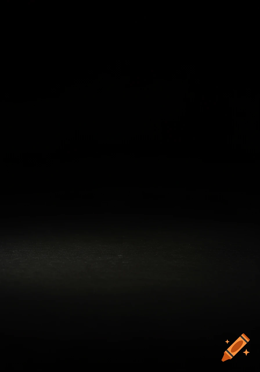 A dark, minimalist image featuring a subtle, dimly lit horizontal surface against a pitch-black background.