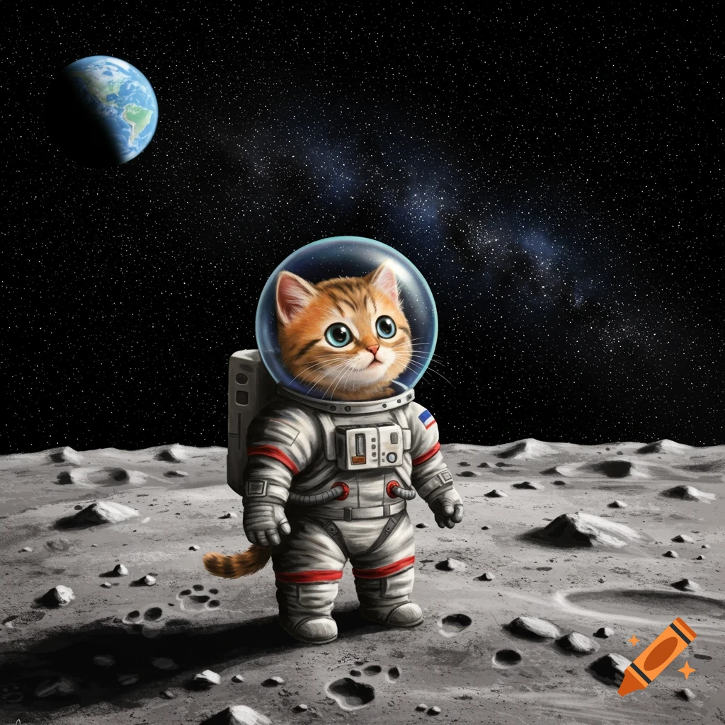 Cats on Mars created on Craiyon, image size:1024x1024