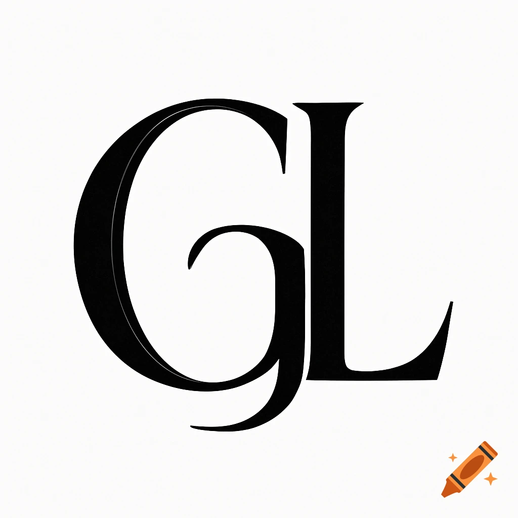 Stylized black capital letters G and L merging into each other to form a logo on a white background.