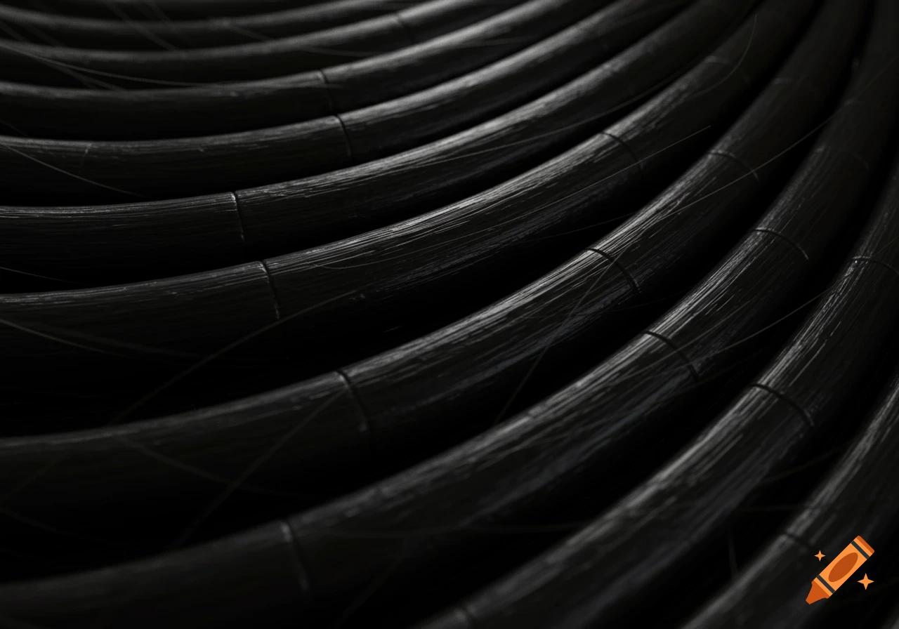 A close-up of dark, wavy hair strands with a glossy sheen and subtle textures.