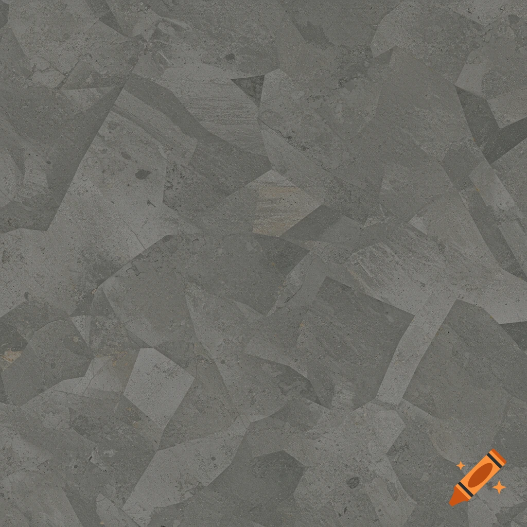 Seamless gray stylized concrete texture with geometric fractured patterns.