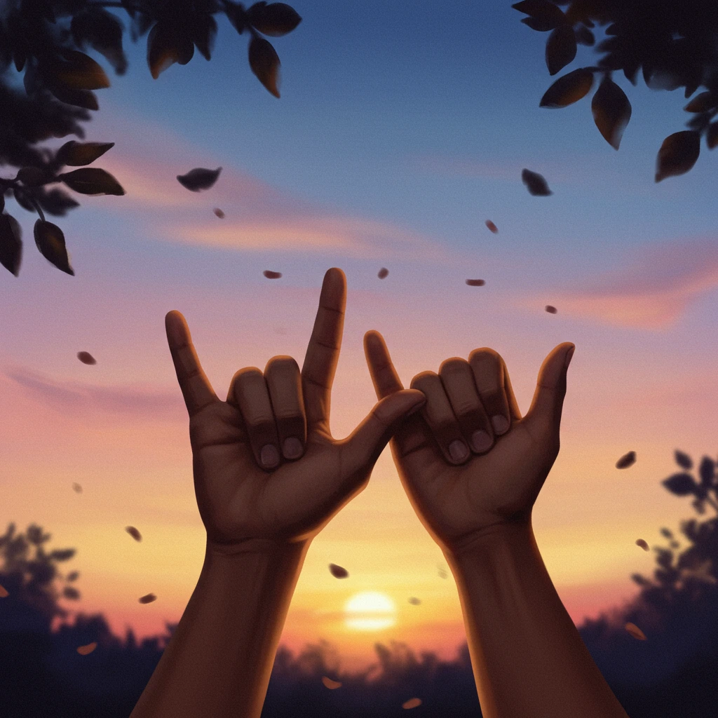 Sign language criado no Craiyon