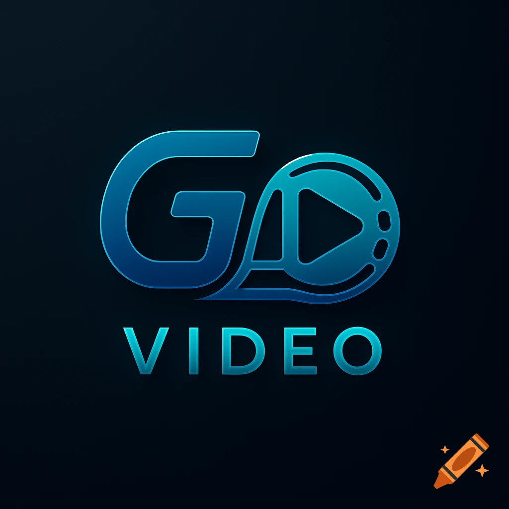 A blue and teal logo with stylized "GO" including a play button, and "VIDEO" text below.