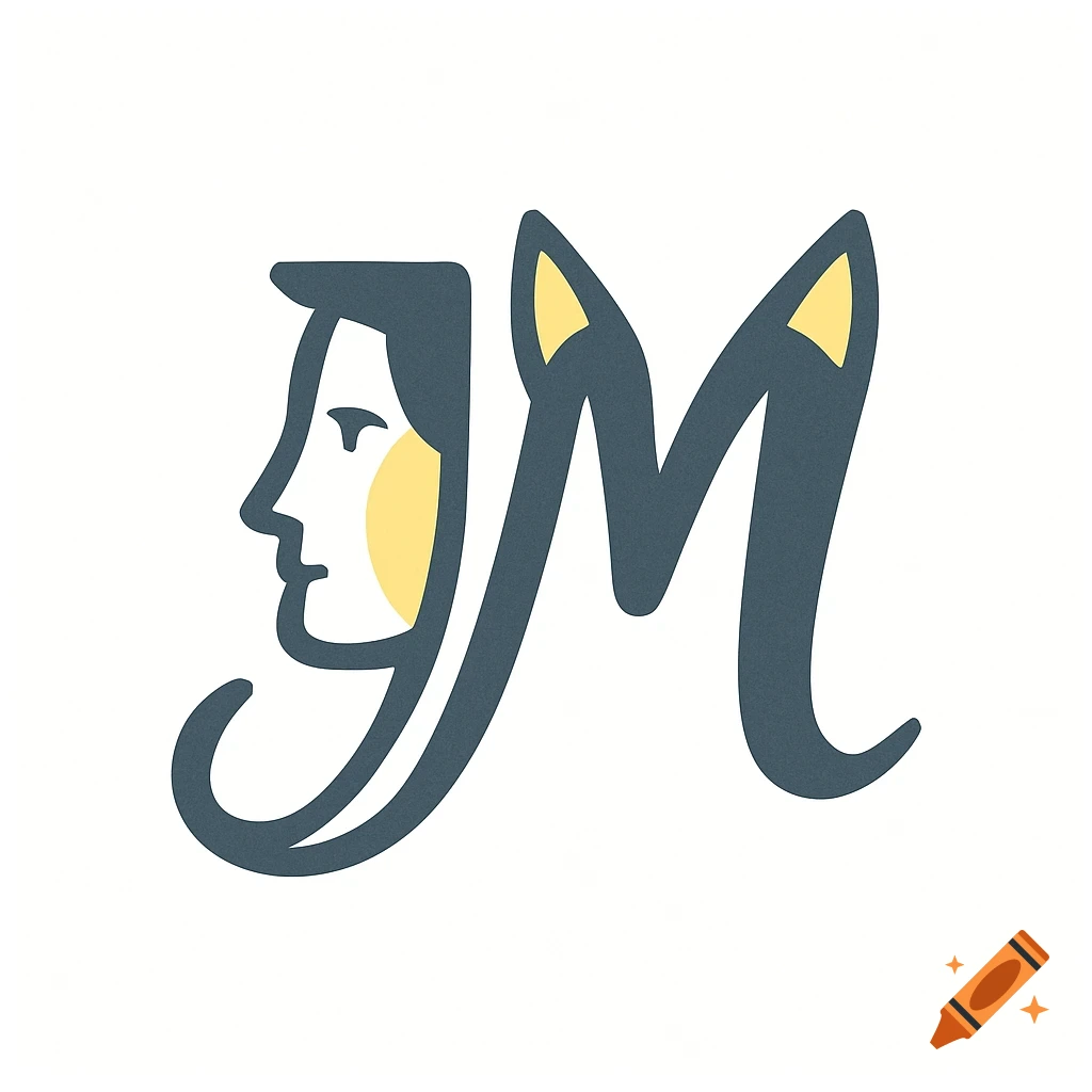 A stylized logo forming the letters JM, where J is a human profile and M has cat ears.