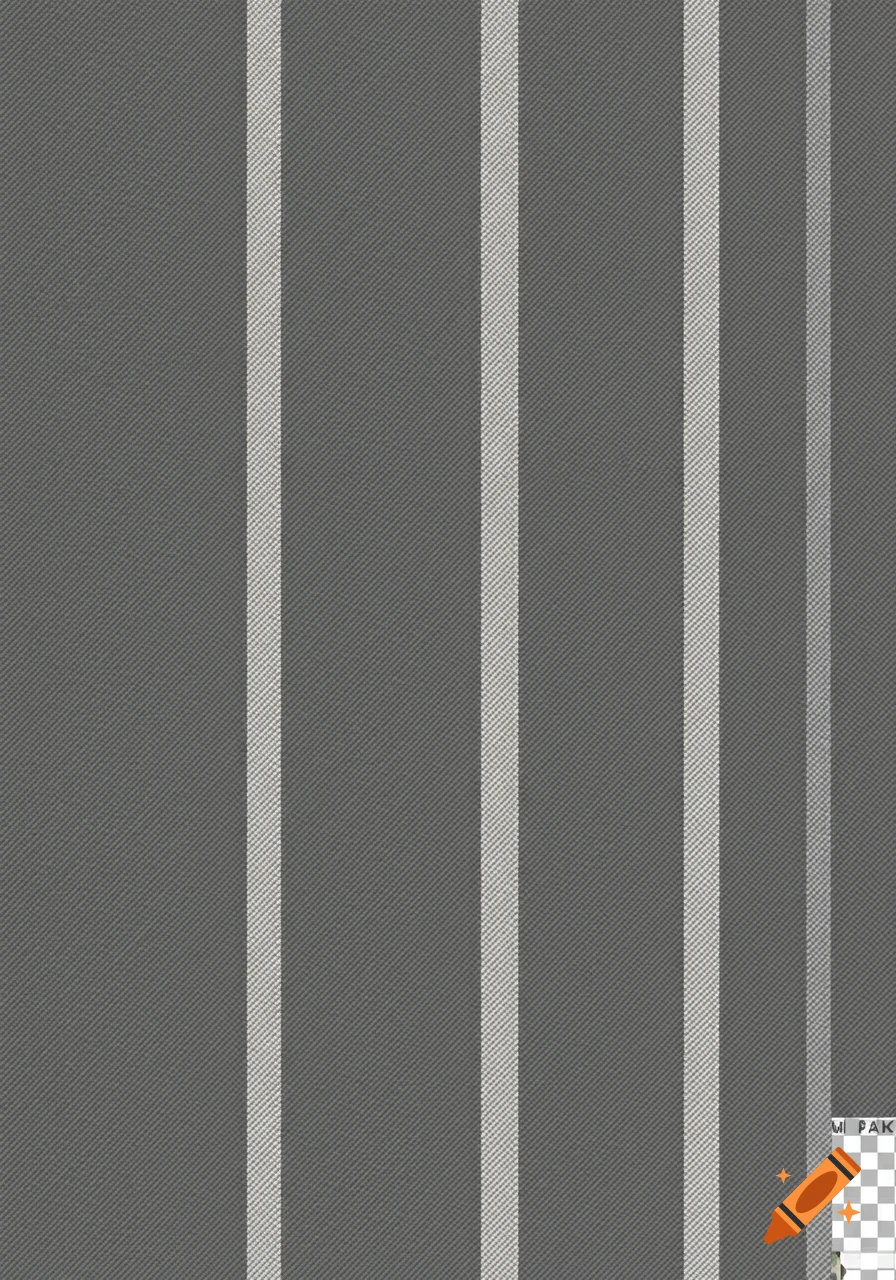 A grey pinstripe pattern with alternating wide and thin light grey vertical stripes on a textured background.