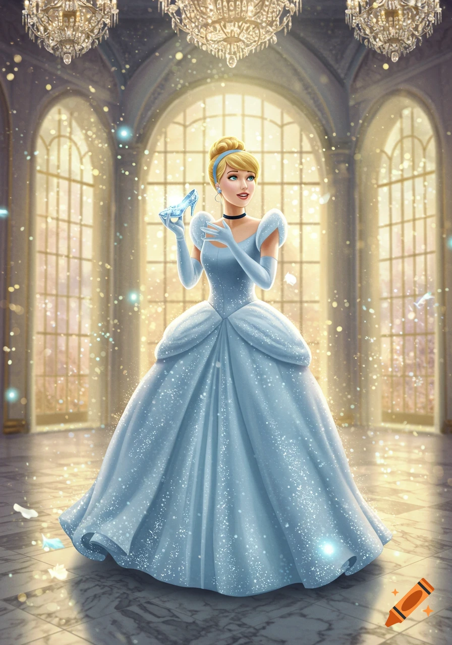 Taylor Swift Wearing Cinderella's Dress created on Craiyon, image size:896x1280