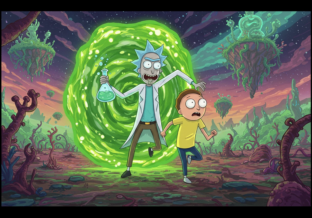 Rick and morty creado en Craiyon