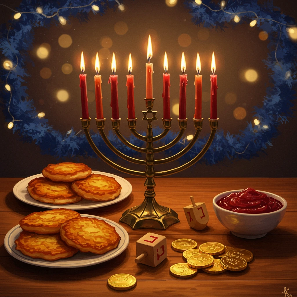 Hanukkah creado en Craiyon