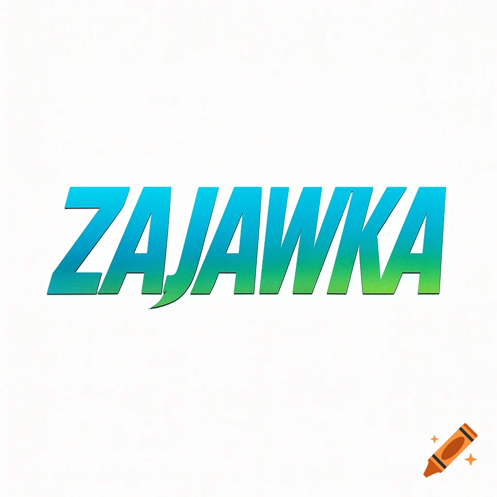 A logo featuring the word ZAJAWKA in a stylized, bold, sans-serif font with a blue to green gradient.
