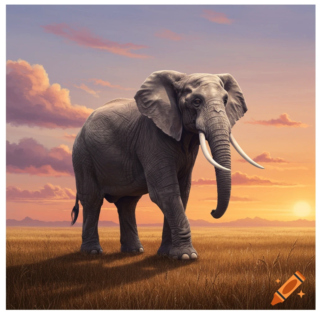 Grappige afbeelding van een olifant op een fiets on Craiyon, image size:1024x1024